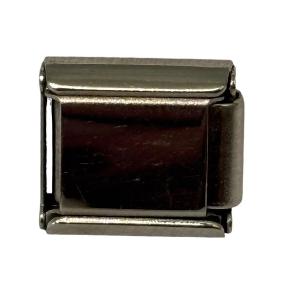 Italian Charm Bracelet Pink Rhinestone Heart Charm Silver - Picture 2 of 2